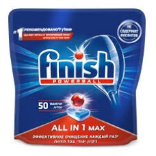 Таблетки для посудомоечных машин Finish All in 1, 50шт/упак
